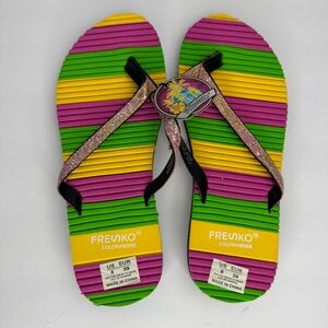 Fresko Colorsense Colorful Glitter‎ Flip Flops Beach Summer Vacation